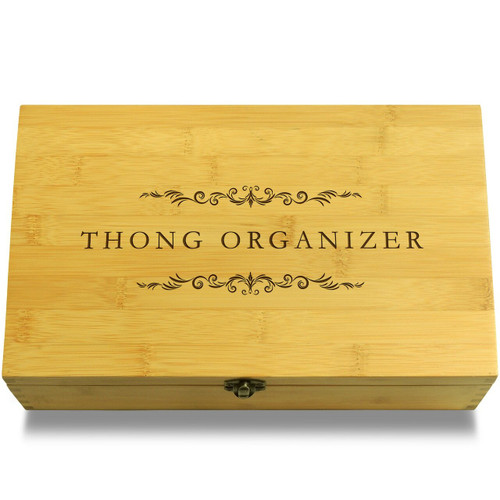 Thong Organizer Wooden Box Lid
